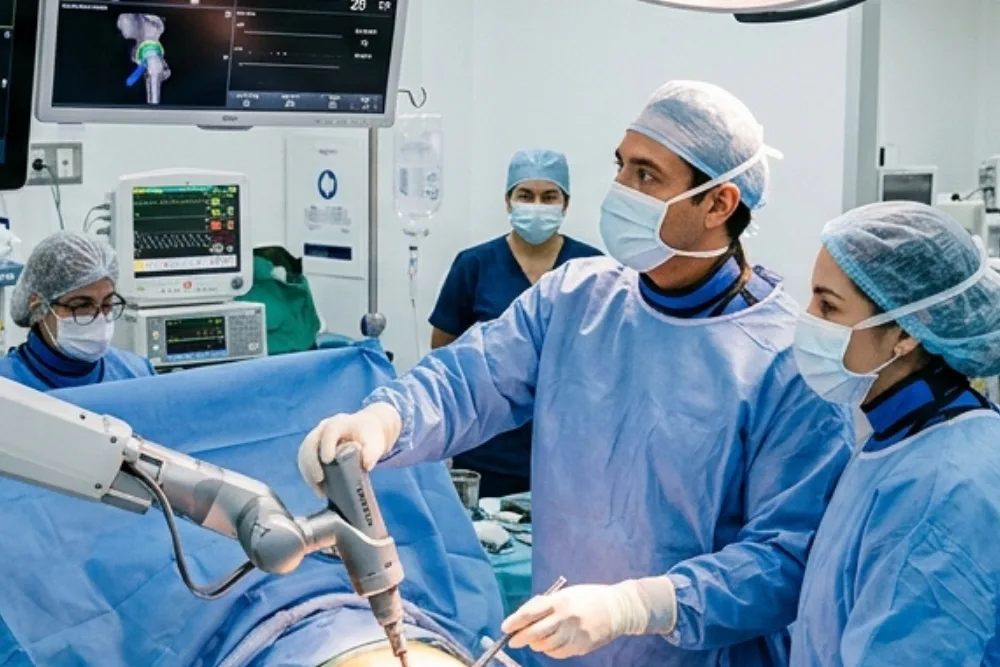 Cirugía robótica de reemplazo de cadera y rodilla